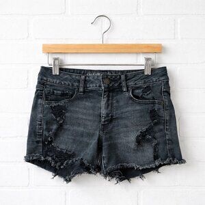 Distressed Denim Shorts - American Eagle Outfitters US 8 M
